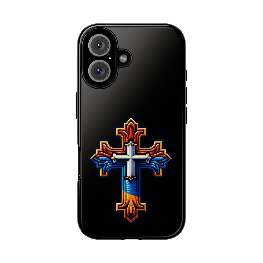Armenian Cross phone case black, tough guard phone case