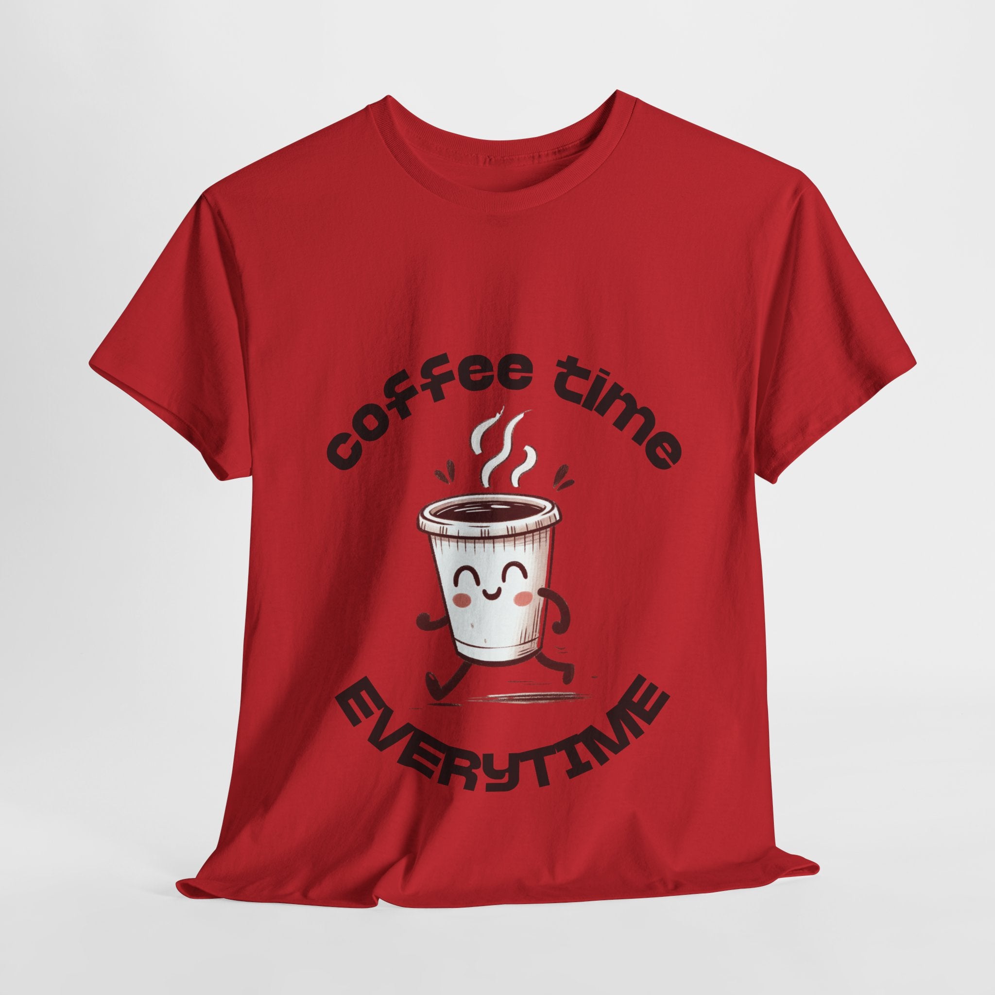 Coffee time anytime T-shirt, Unisex Cotton Shirt, Cute Coffee Lover Gift, Casual Outfit, Daily Reminder T-Shirt