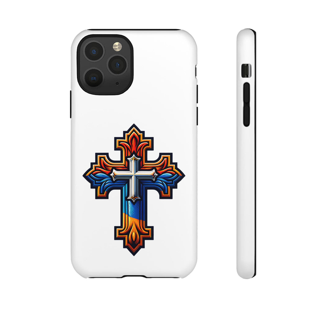 Armenian cross flag phone case iPhone Samsung Google, Christian phone case, white phone case