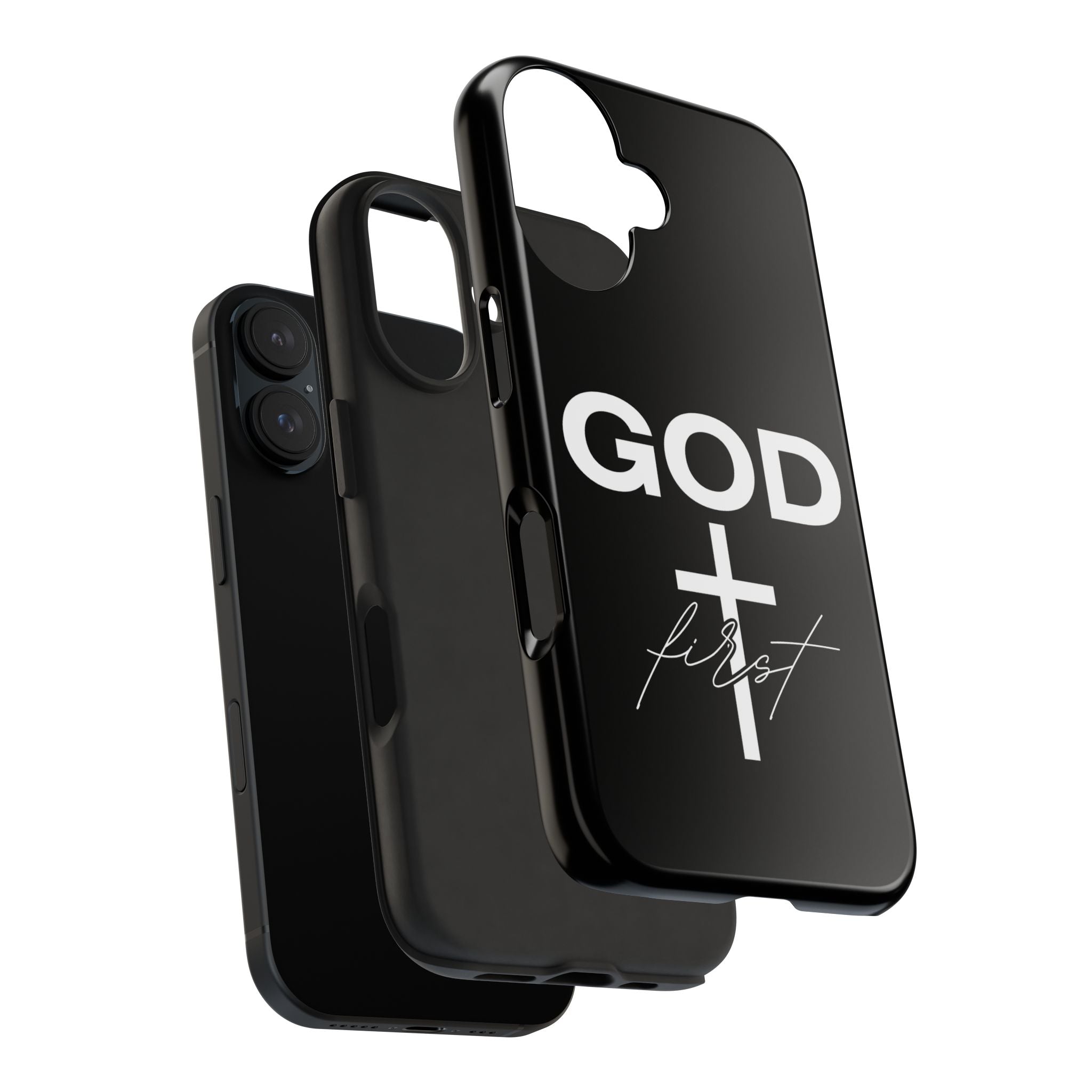 God First iPhone compatible phone case | Christian cross phone case faith accessory
