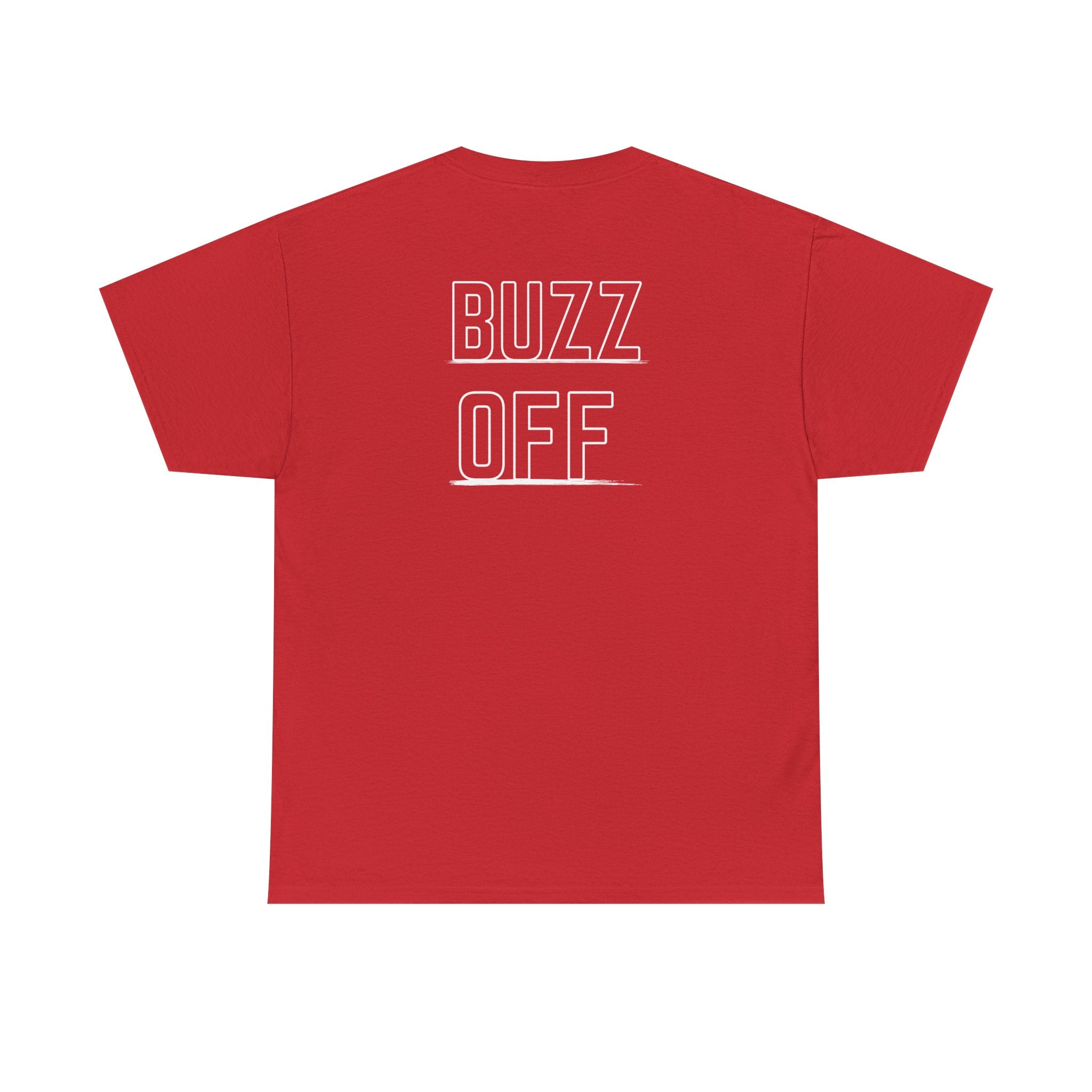 Buzz Off Unisex Heavy Cotton Tee - Funny Graphic Tee, Bee Lover Gift, Summer Outfit, Birthday Gift, Casual Wear