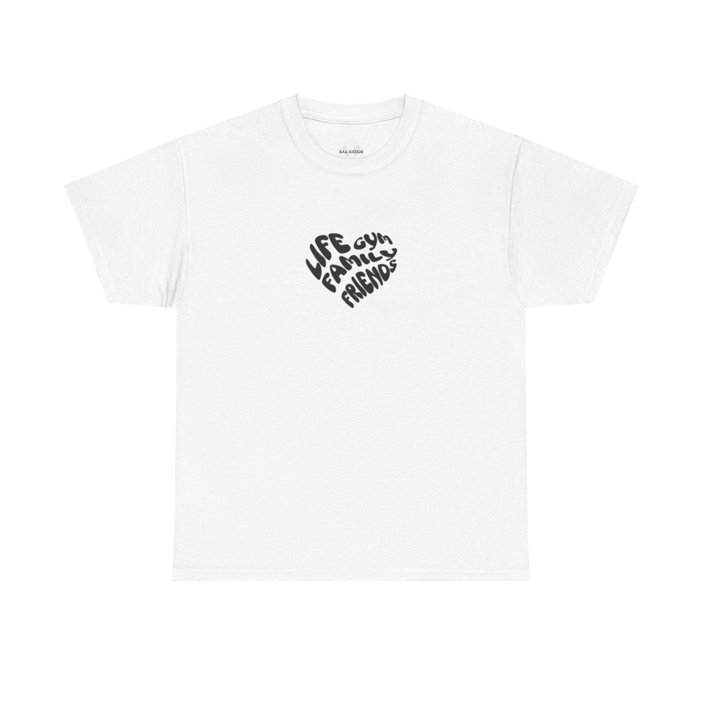 Life family friends gym shirt gym shirt fitness enthusiast shirt gym rat shirt