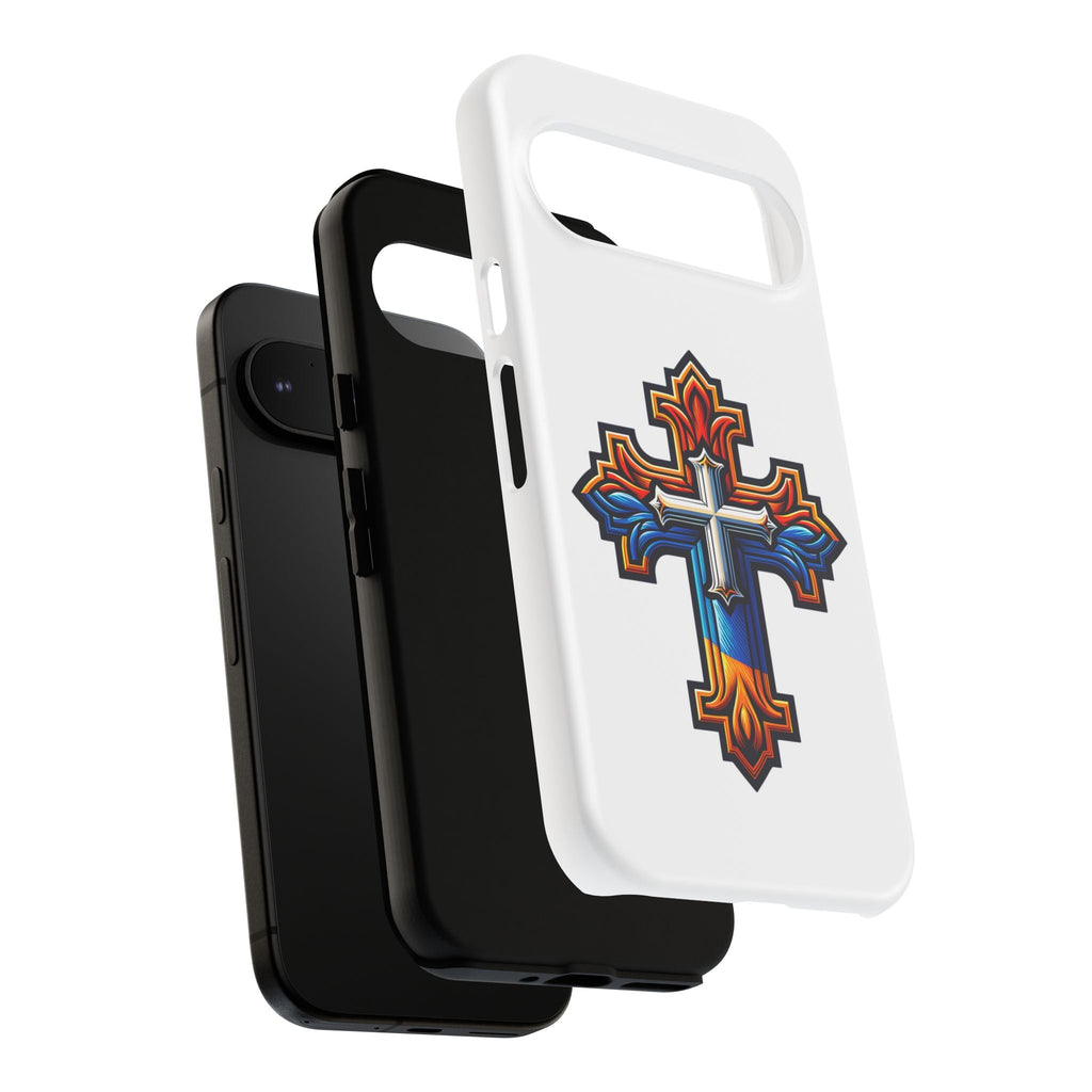 Armenian cross flag phone case iPhone Samsung Google, Christian phone case, white phone case