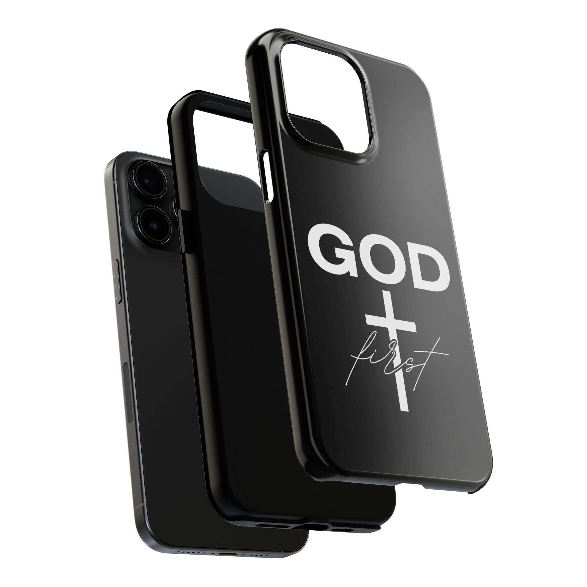 God First iPhone compatible phone case | Christian cross phone case faith accessory