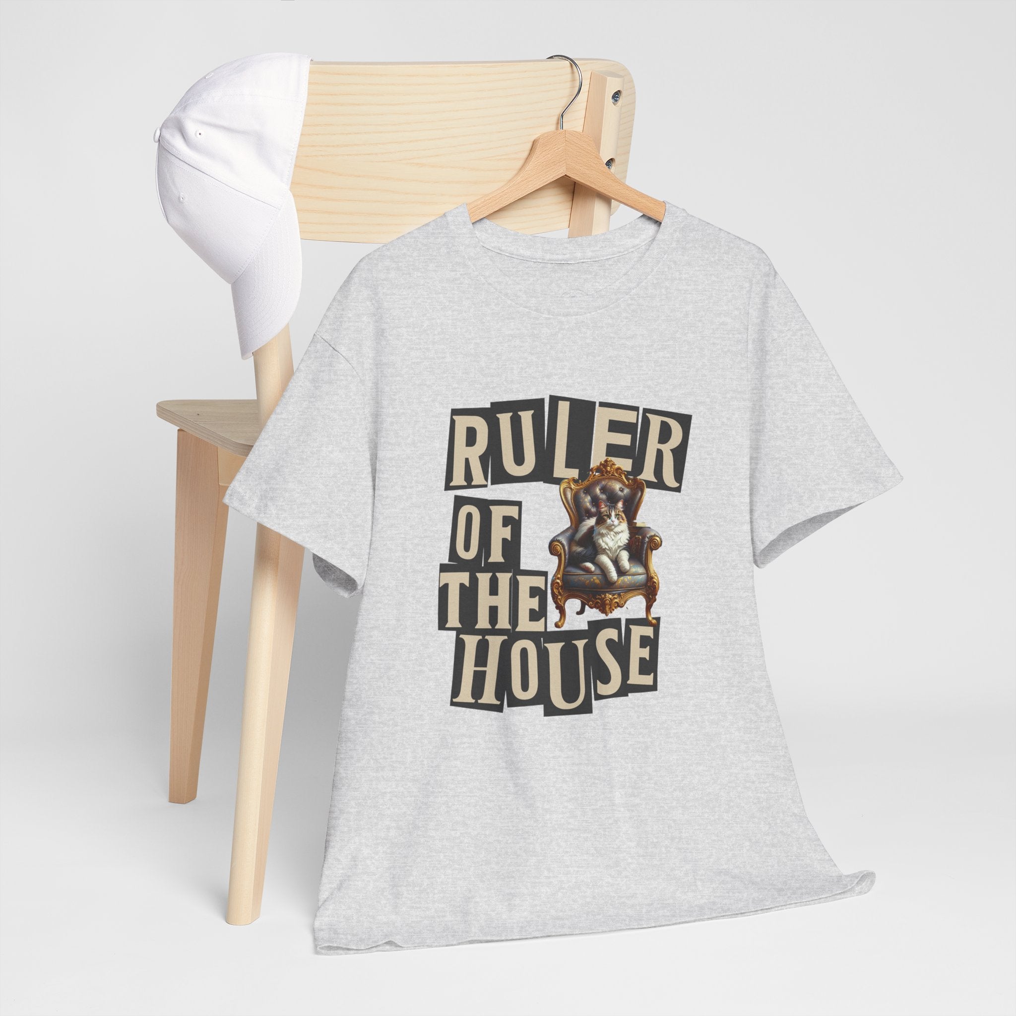 Ruler of the House Tee, Funny Pet Shirt, Gift for Cat Lovers, Unisex Cotton Tee, Casual Wear for Pet Owners