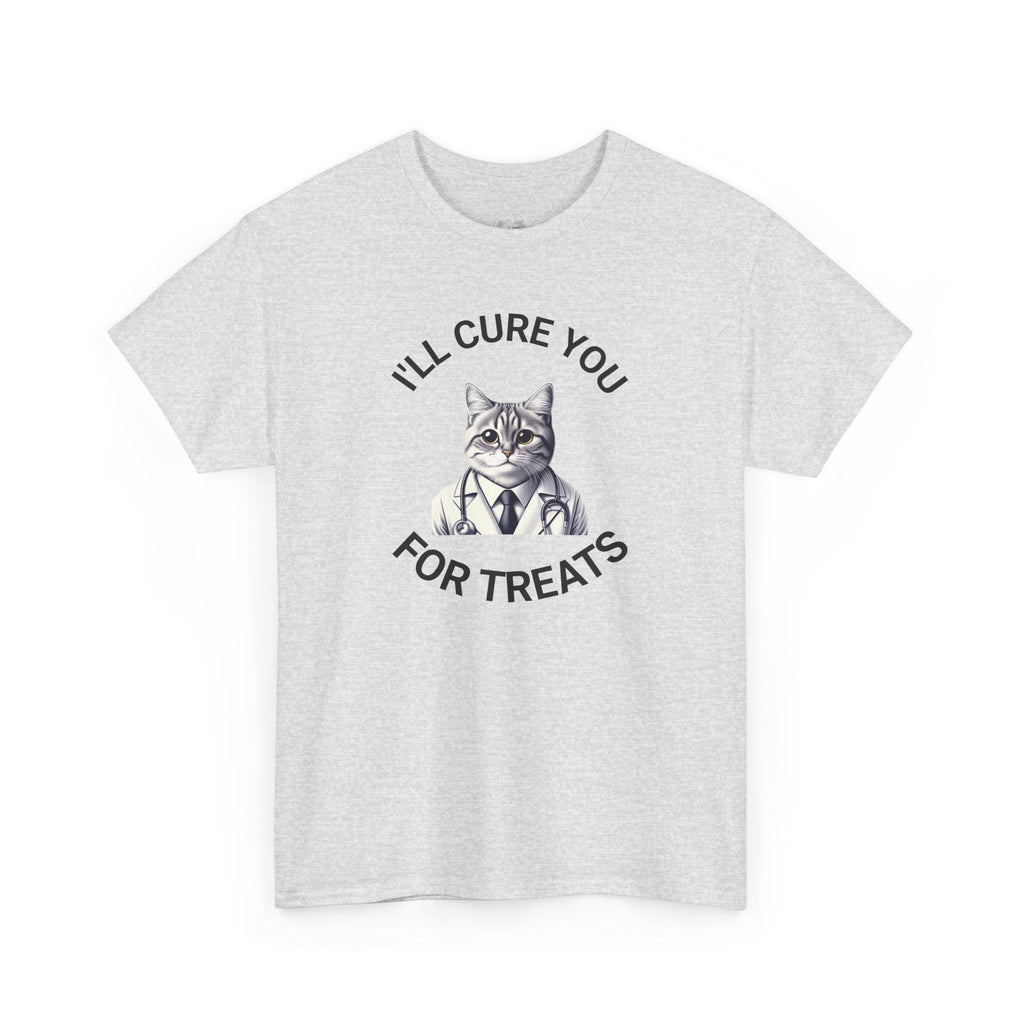 Cat Doctor Unisex Heavy Cotton Tee, Funny Cat Shirt for Pet Lovers, Gift for Vet Assistants, Casual Wear, Animal Lover's Tee