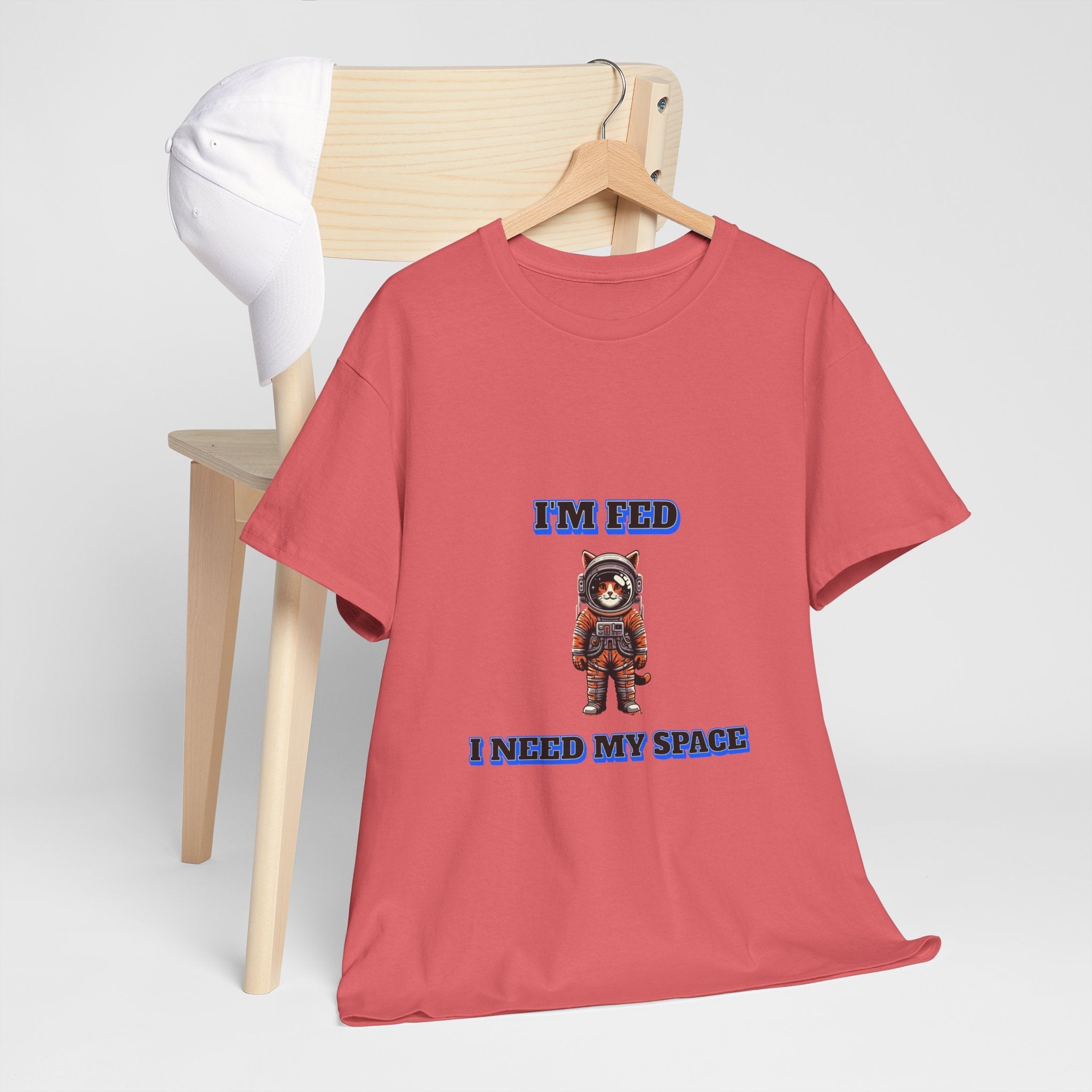 Funny cat lover shirt I'm Fed I Need My Space - Funny Gift, Casual Wear, Animal Lover Shirt, Self-Care Humor, Everyday Comfort