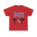 Dog lovers shirt Summer Vibes Unisex Heavy Cotton Tee, Relaxed Fit T-Shirt, Vacation Wear, Gift for Him/Her, Casual Summer Top