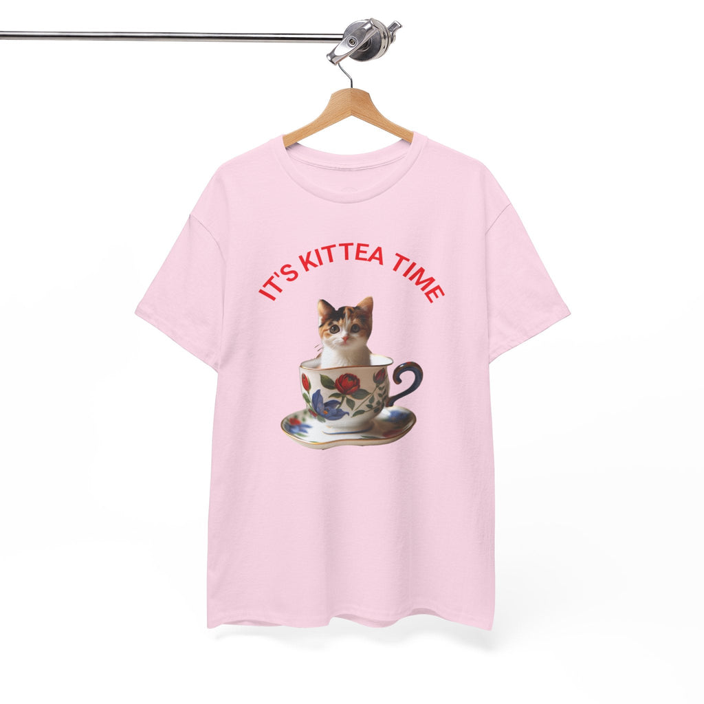 Funny Cat Lover Tee, It's Kittea Time Shirt, Unisex Cotton T-Shirt, Gift for Pet Owners, Animal Lover Apparel, Casual Wear