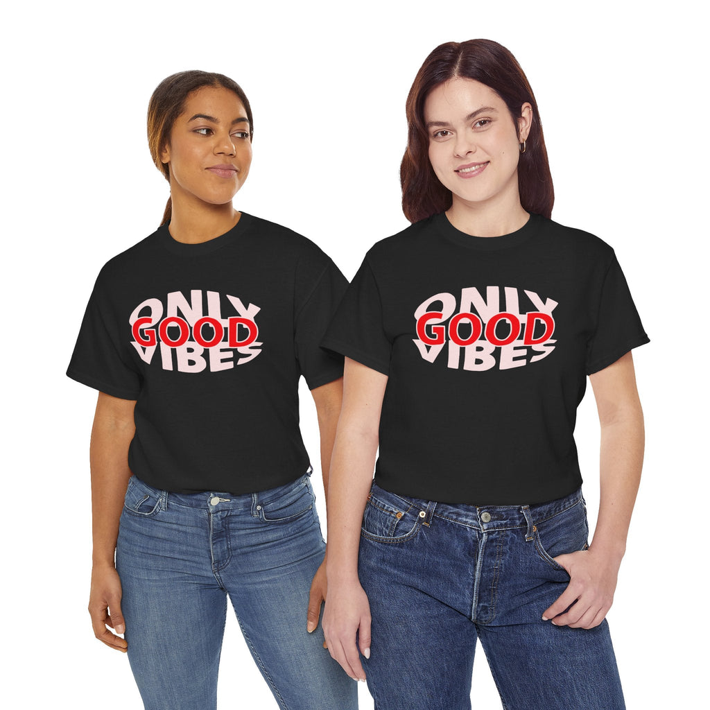 Only Good Vibes Unisex Heavy Cotton Tee | Casual Wear, Gift for Friends, Summer Outfit, Music Festival T-Shirt, Everyday Comfort