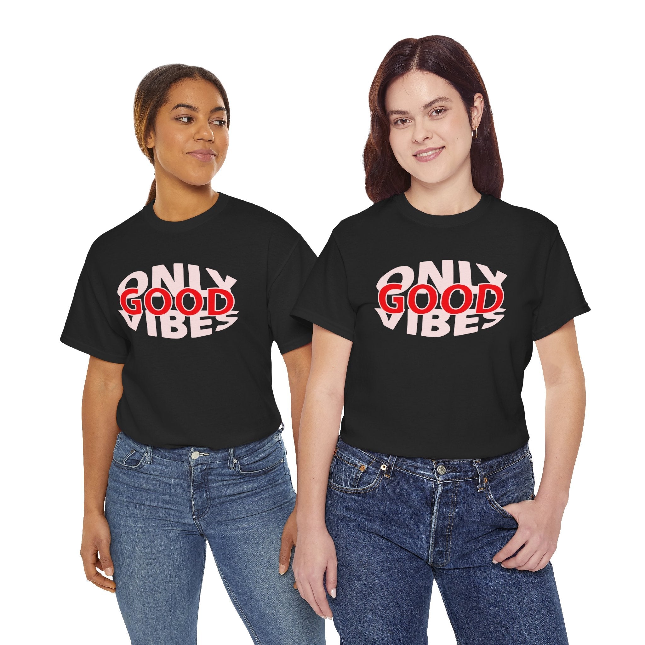 Only Good Vibes Unisex Heavy Cotton Tee | Casual Wear, Gift for Friends, Summer Outfit, Music Festival T-Shirt, Everyday Comfort