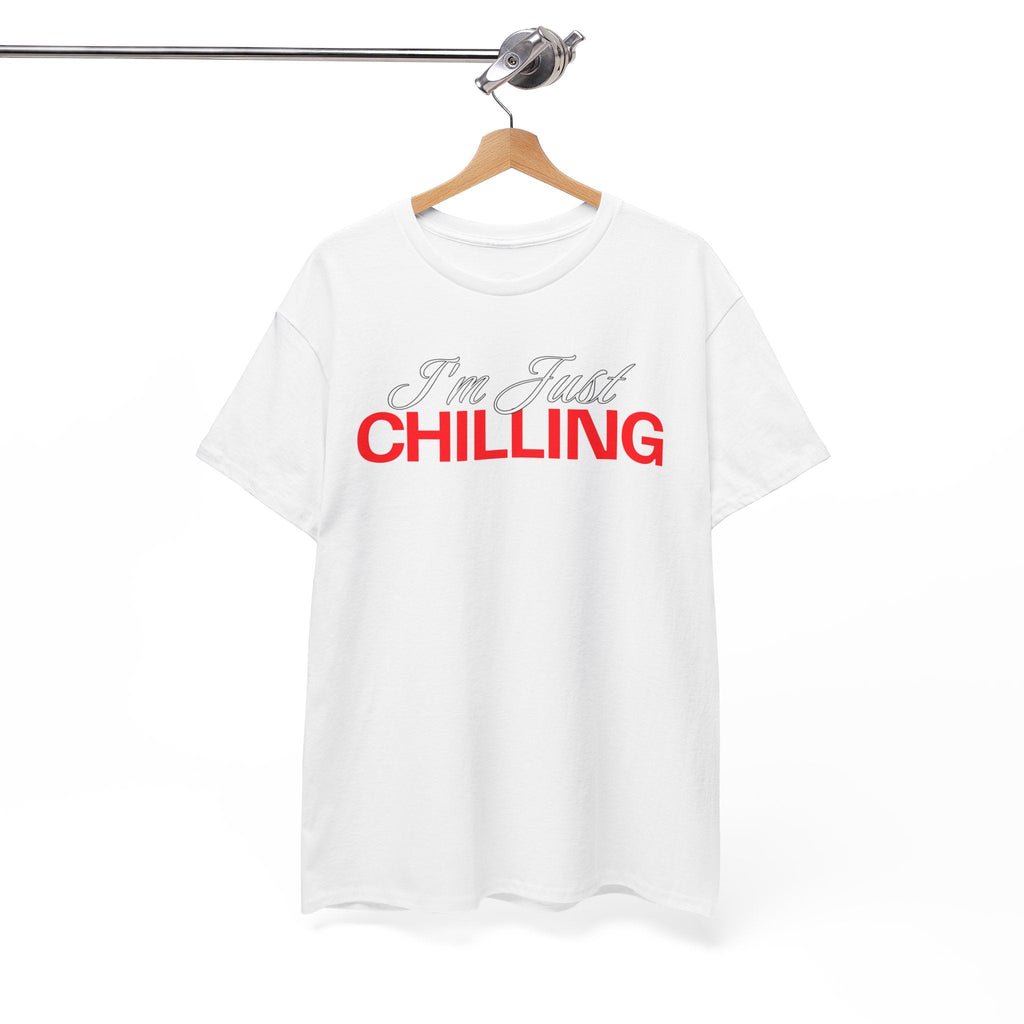 I'm Just Chilling Unisex Cotton Tee, Relaxed Fit Shirt, Casual Everyday Wear, Gift for Friends, Lazy Day Apparel, Summer Top