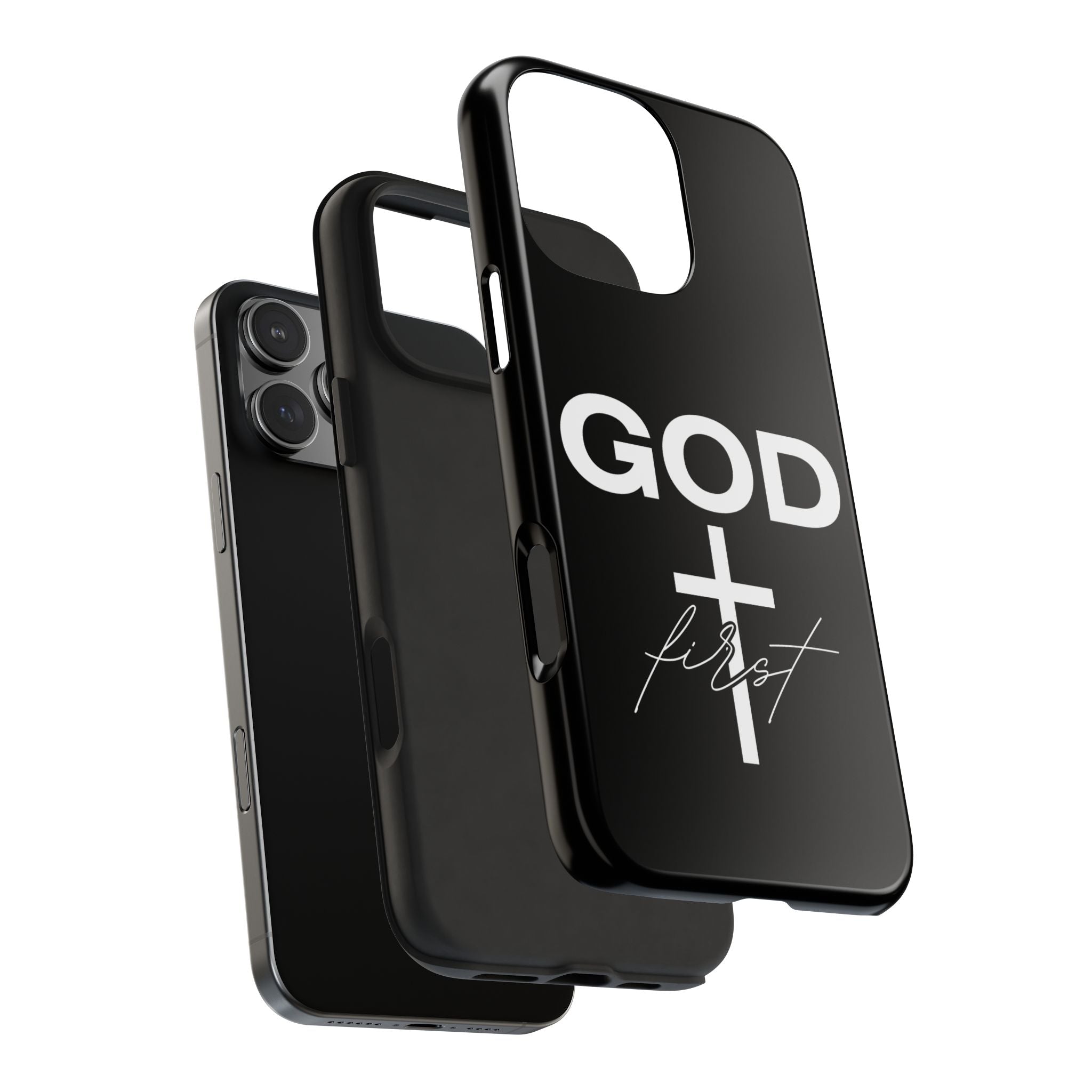 God First iPhone compatible phone case | Christian cross phone case faith accessory