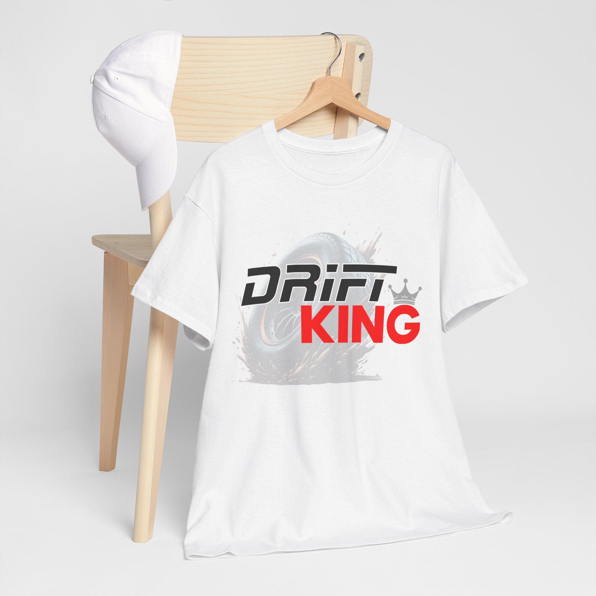 Drift King Unisex Heavy Cotton Tee - Perfect for Car Enthusiasts, Automotive Events, Gift for Drivers, Street Racing Apparel, Casual Wear