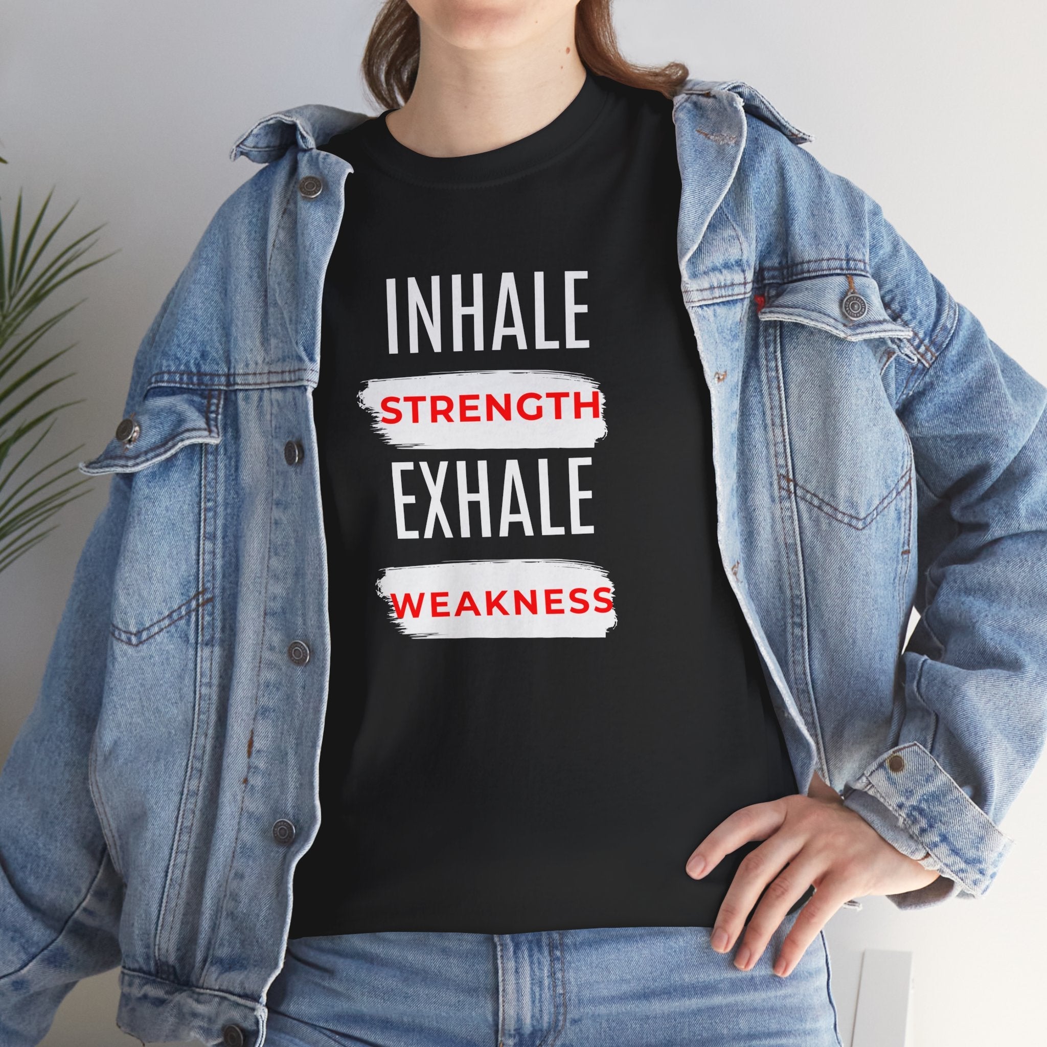 Inhale strength exhale weakness shirt for Fitness Enthusiasts, Workout Shirt, Motivational Gift, Gym Apparel, Inspirational [...]