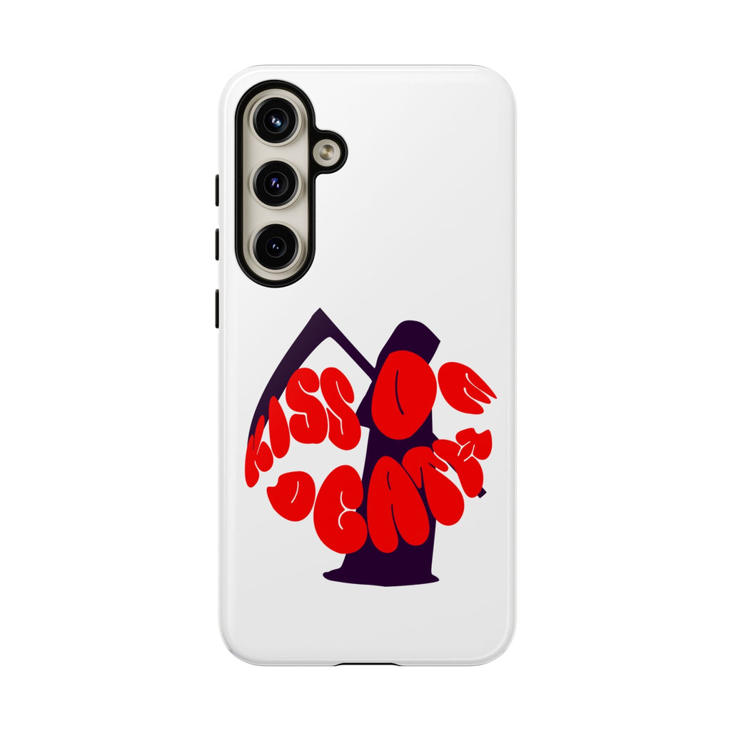 kiss Of Death iPhone Google Pixel Samsung Galaxy, cool design white phone case, iPhone phone Samsung galaxy Google pixel phone case