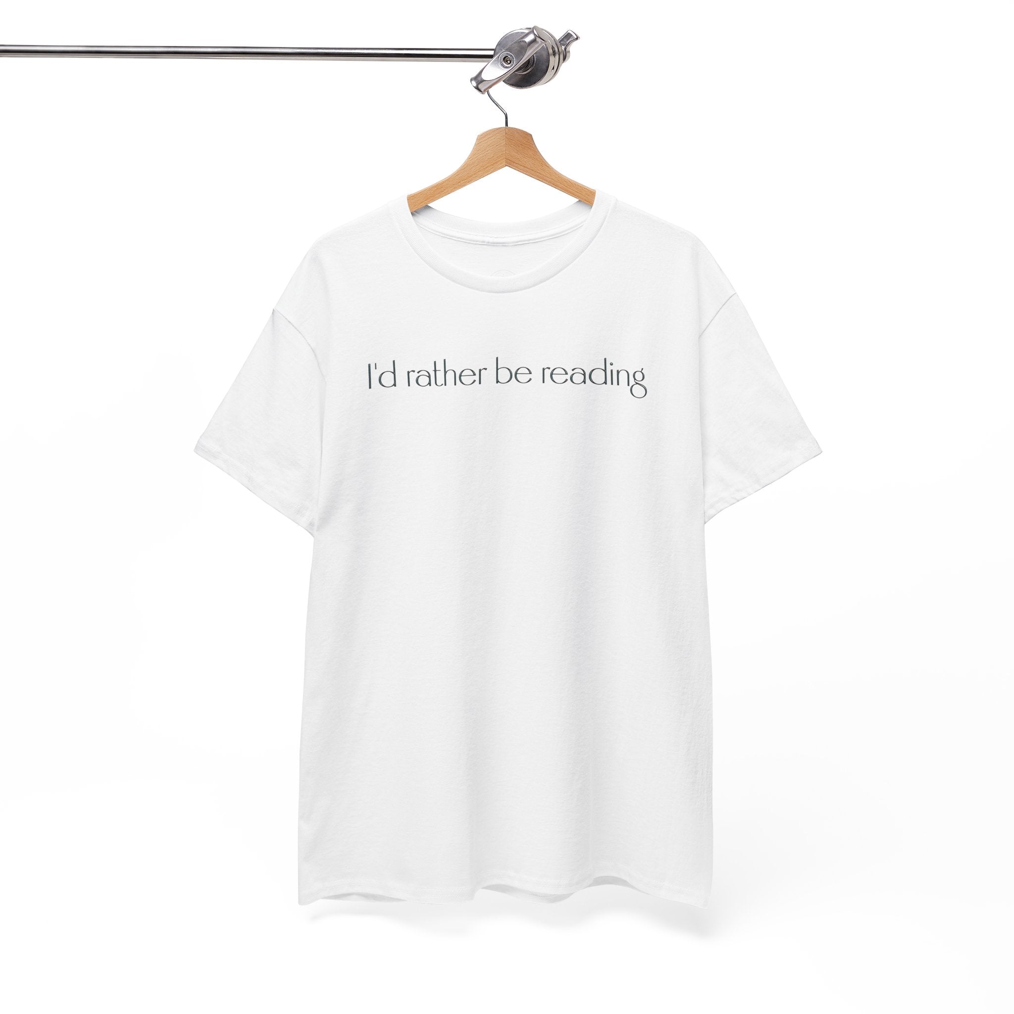 I'd Rather Be Reading Unisex Heavy Cotton Tee - Perfect for Book Lovers, Cozy Vibes, Gift for Readers, Literary Enthusiasts, Casual Wear