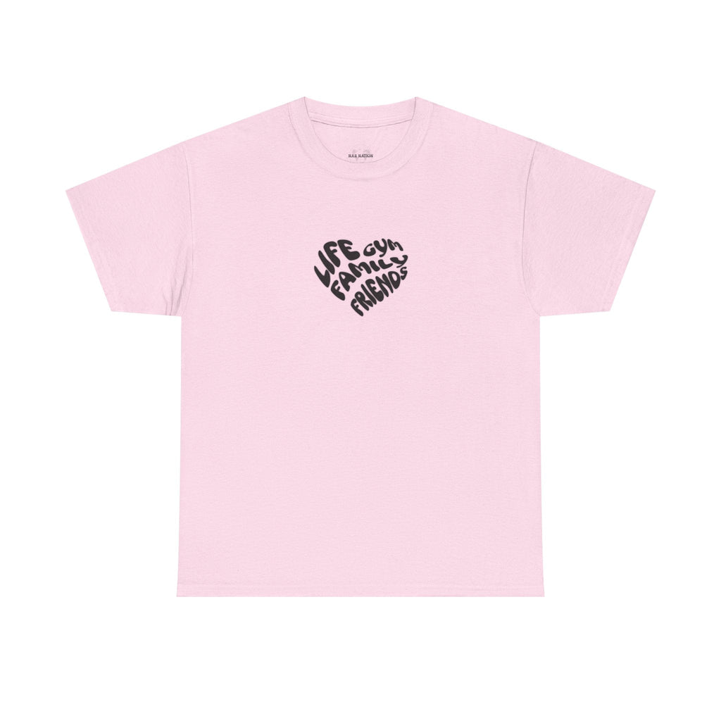 Life family friends gym shirt gym shirt fitness enthusiast shirt gym rat shirt