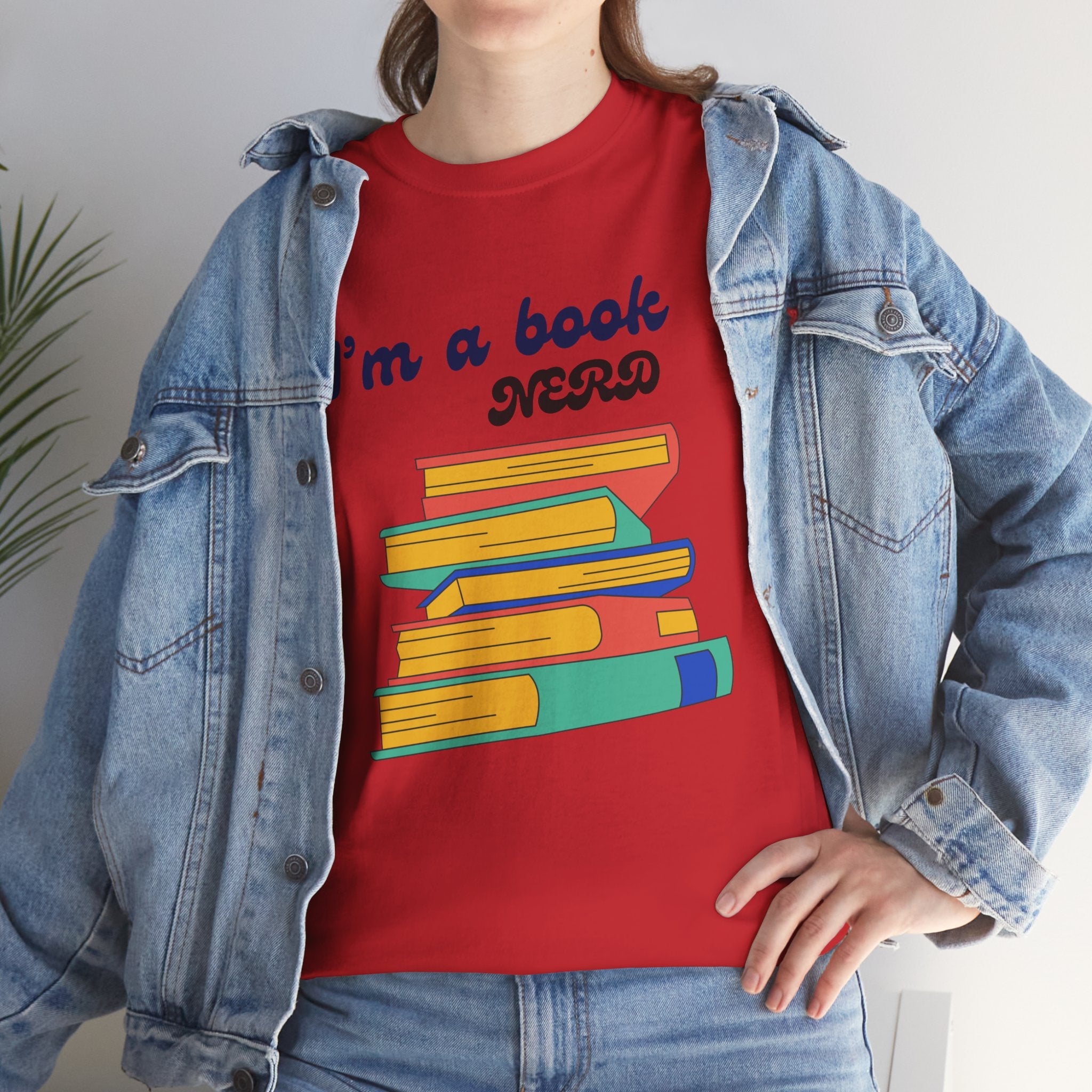 I'm a Book Nerd Unisex Heavy Cotton Tee, Perfect for Book Lovers, Reading Gifts, Nerdy Apparel, Casual Wear, book nerd shirt