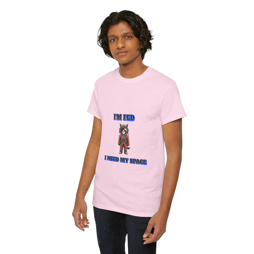 Funny cat lover shirt I'm Fed I Need My Space - Funny Gift, Casual Wear, Animal Lover Shirt, Self-Care Humor, Everyday Comfort
