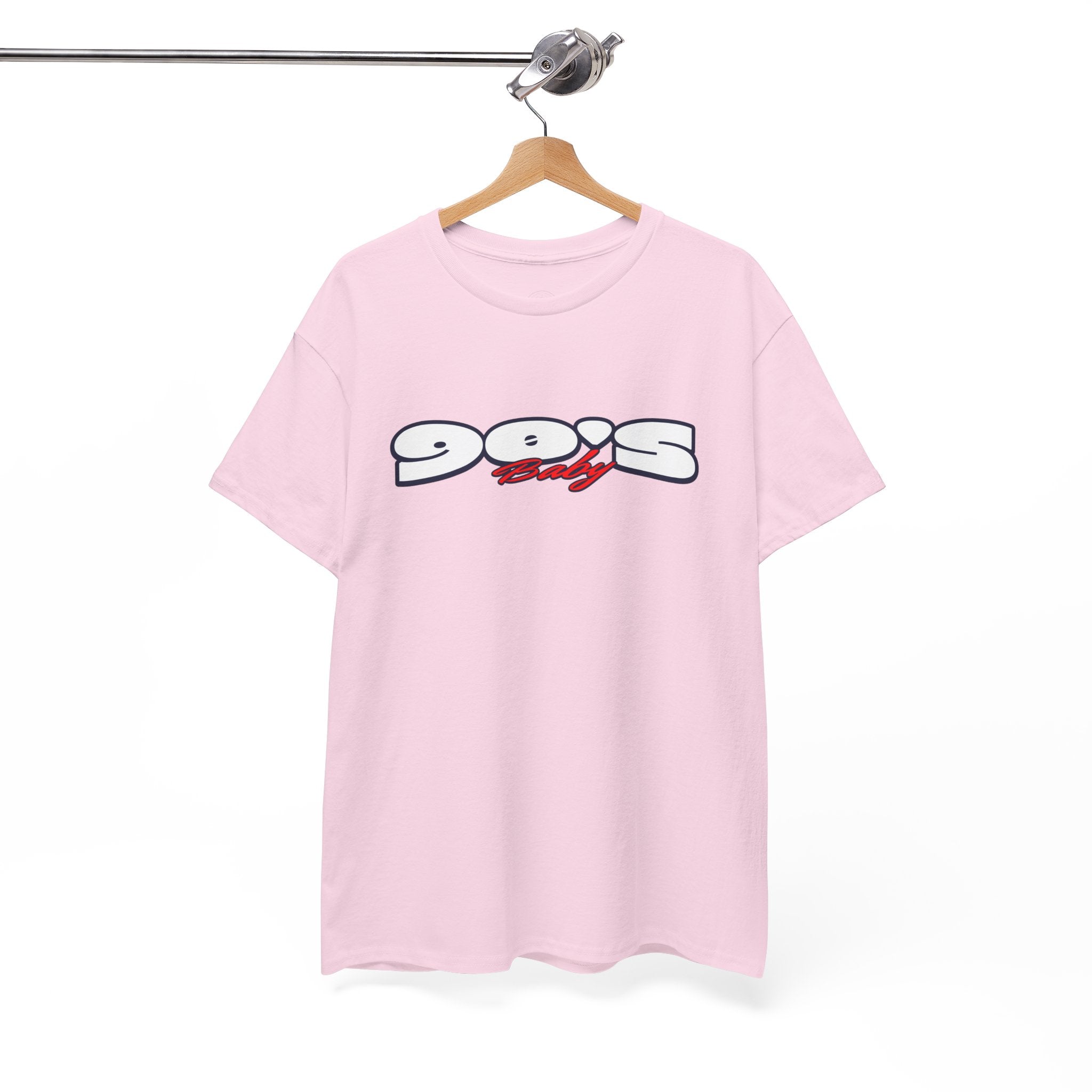 90s baby Nostalgia Unisex Heavy Cotton Tee, Retro Style T-Shirt, Casual Wear, Vintage Aesthetic, Gift for 90s Kids, Comfortable Everyday Tee