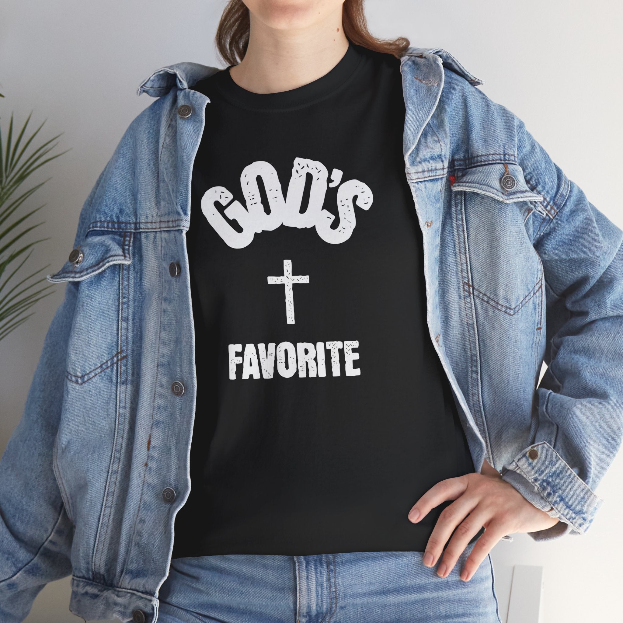 God's Favorite T-Shirt — Christian Cross Faith Graphic Tee