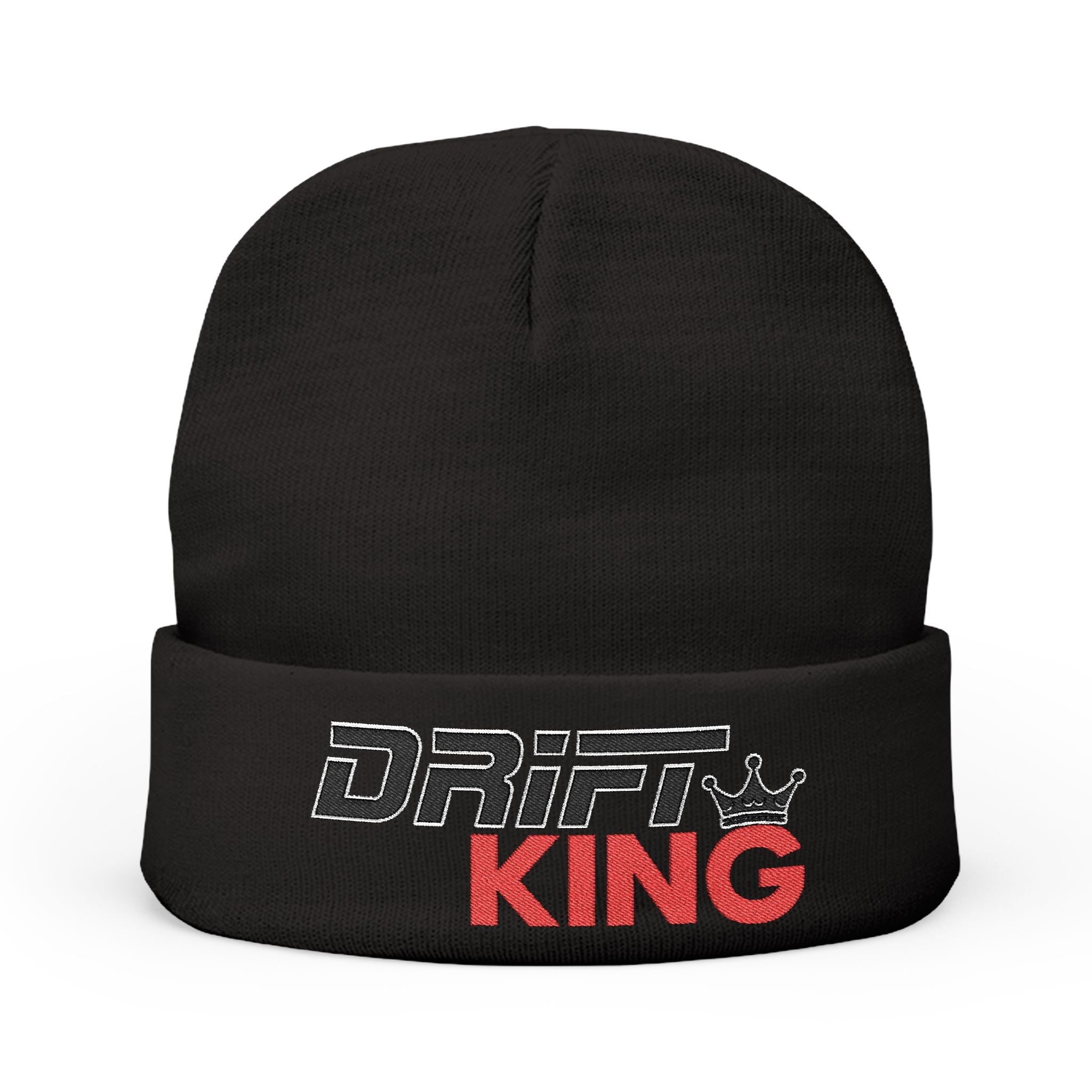 Drift King Embroidered Knit Beanie | Stylish Winter Hat | Perfect for Car Enthusiasts, Casual Wear, Gifts, Outdoor Events