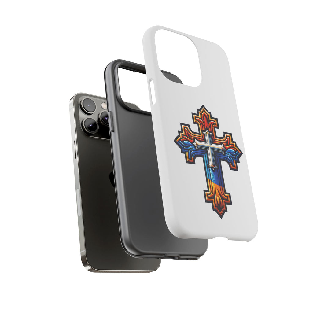 Armenian cross flag phone case iPhone Samsung Google, Christian phone case, white phone case