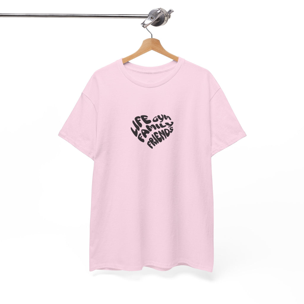 Life family friends gym shirt gym shirt fitness enthusiast shirt gym rat shirt