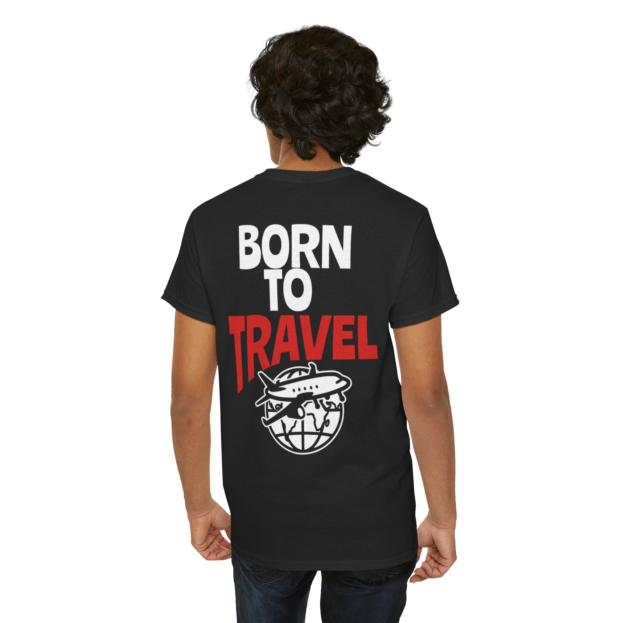 Born to Travel T-Shirt — Retro Plane Globe Tee for Travelers & Adventure Lovers
