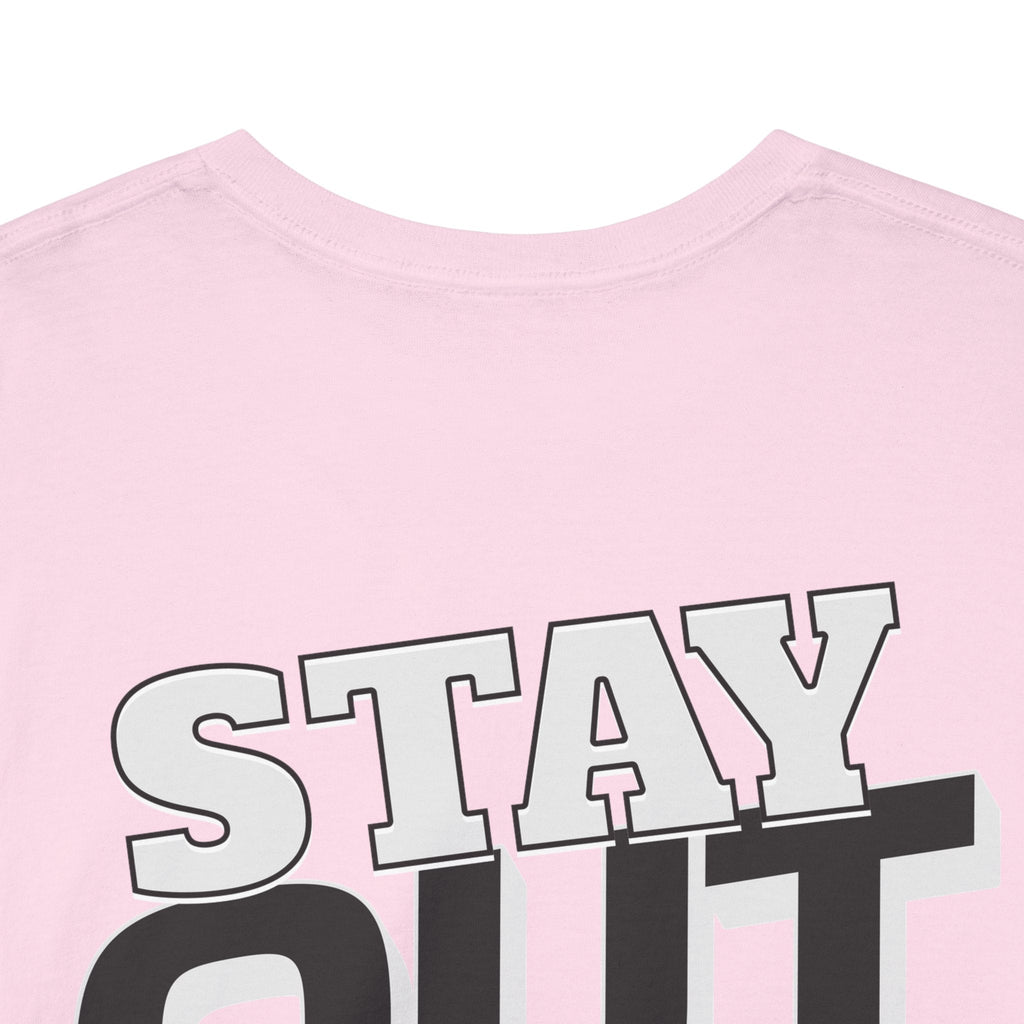 Stay Out of It Unisex Heavy Cotton Tee, Casual Wear, Gift for Friends, Street Style, Funny T-Shirt, Everyday Comfort