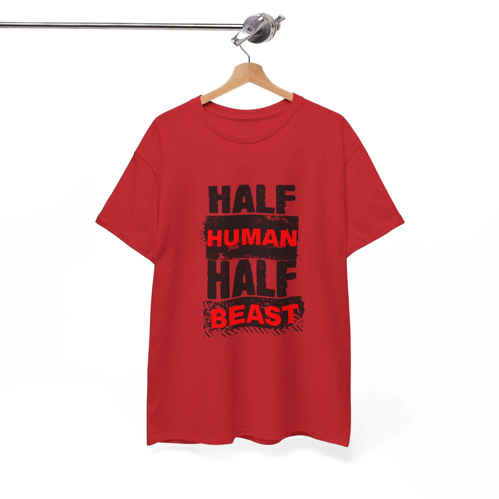 Half Human Half Beast shirt, Unisex Graphic T-Shirt, gym shirt, Unique Gift, fitness apperal, Statement Apparel