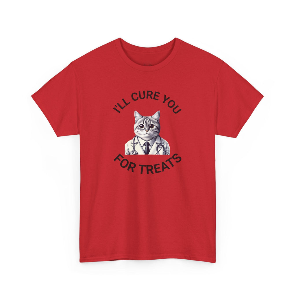 Cat Doctor Unisex Heavy Cotton Tee, Funny Cat Shirt for Pet Lovers, Gift for Vet Assistants, Casual Wear, Animal Lover's Tee