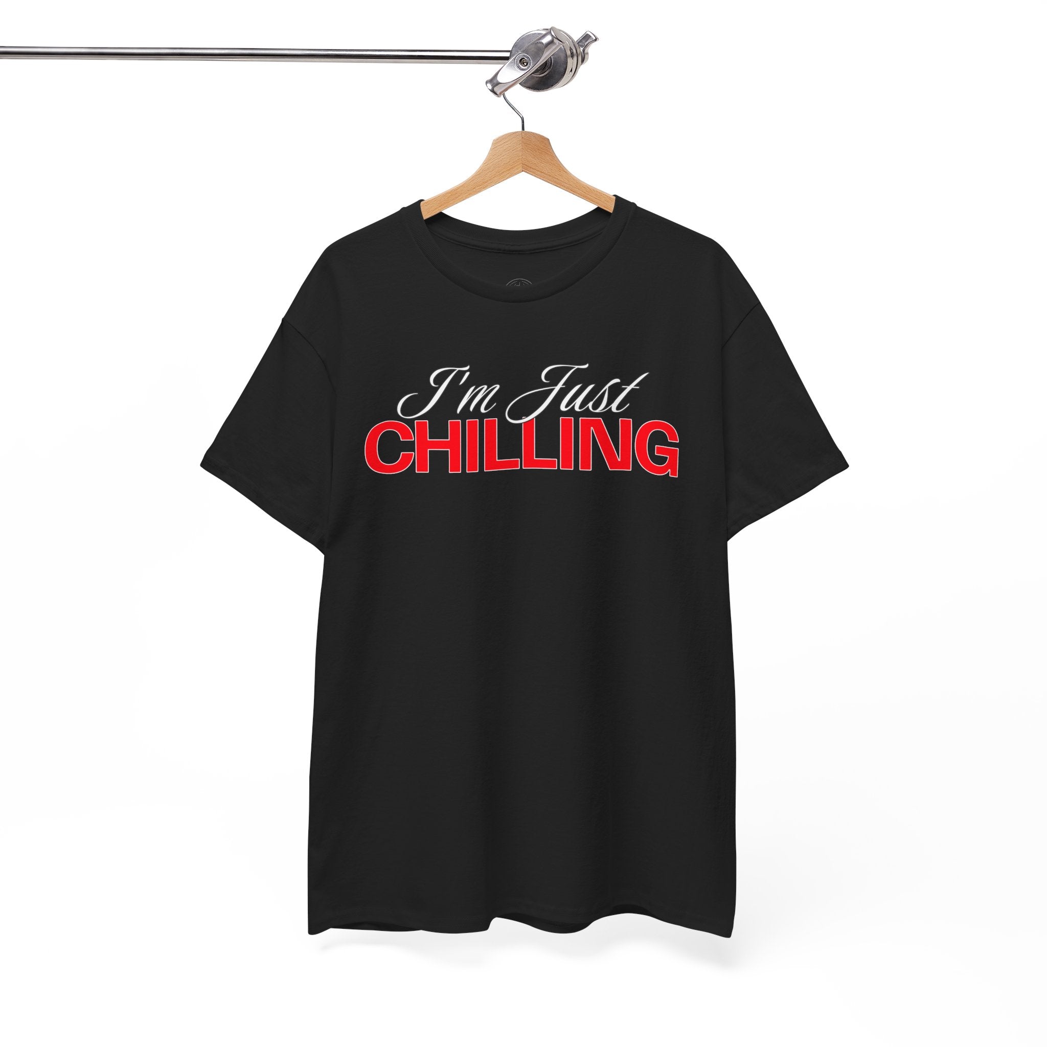 I'm Just Chilling Unisex Cotton Tee, Relaxed Fit Shirt, Casual Everyday Wear, Gift for Friends, Lazy Day Apparel, Summer Top