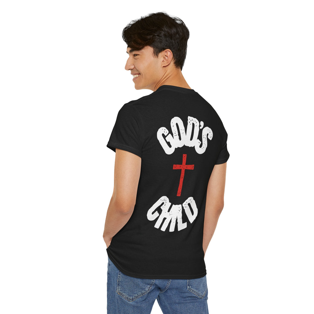 Christian T-Shirt — "God's Child" Cross Graphic Tee