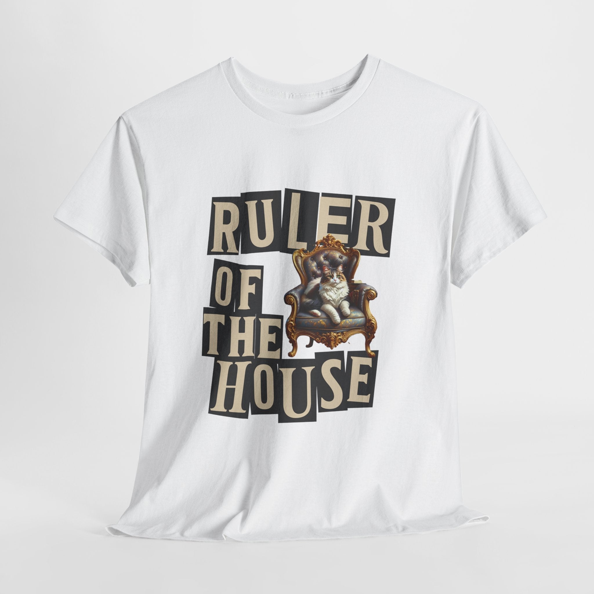 Ruler of the House Tee, Funny Pet Shirt, Gift for Cat Lovers, Unisex Cotton Tee, Casual Wear for Pet Owners