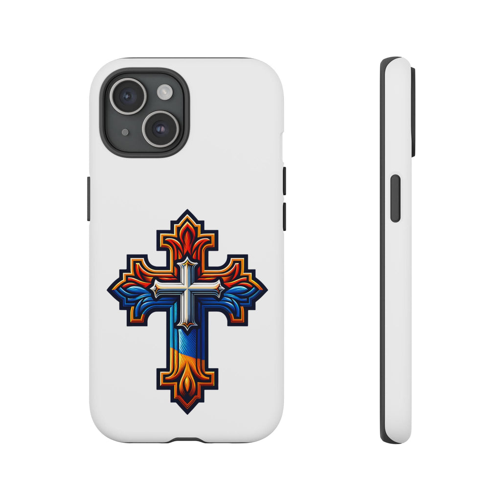 Armenian cross flag phone case iPhone Samsung Google, Christian phone case, white phone case