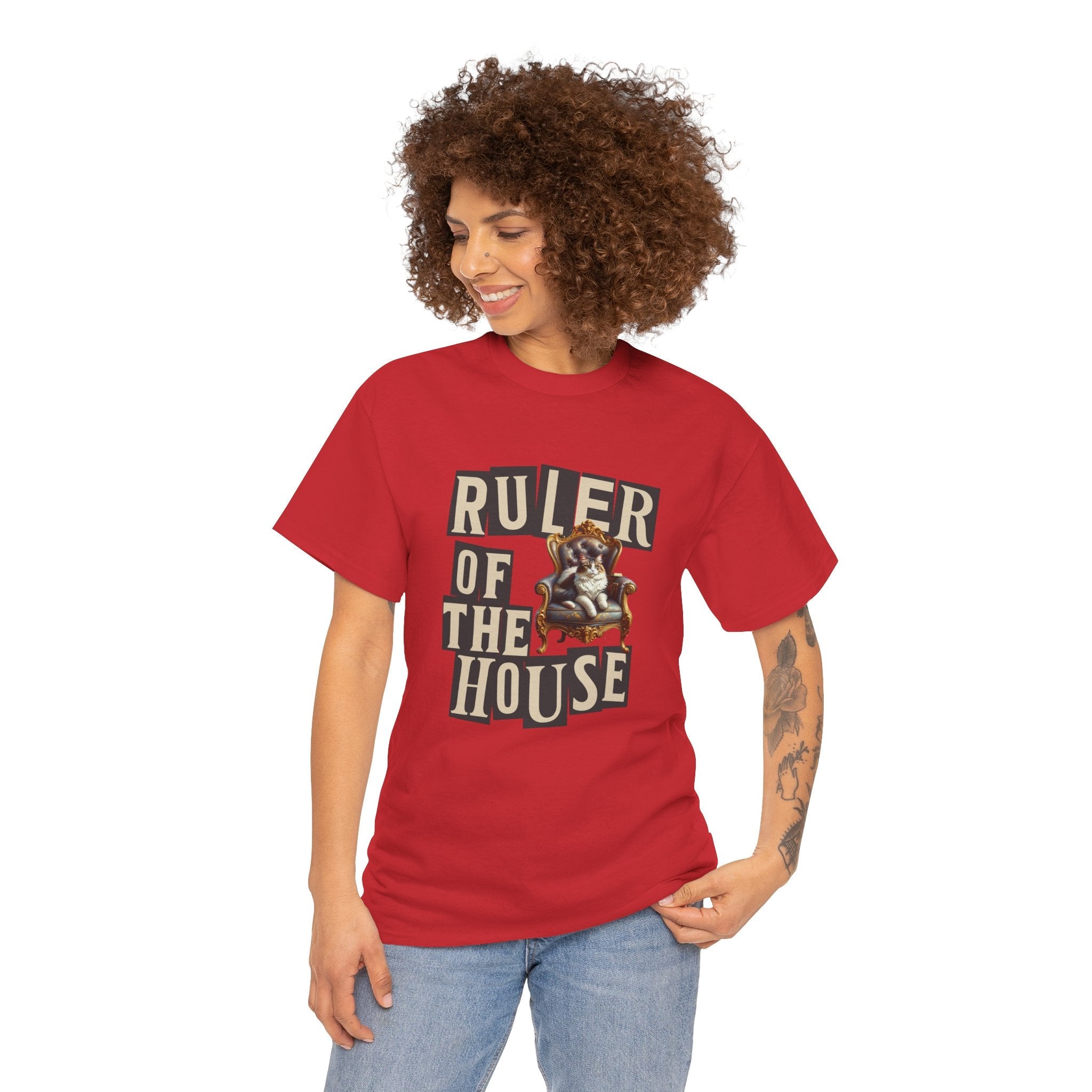 Ruler of the House Tee, Funny Pet Shirt, Gift for Cat Lovers, Unisex Cotton Tee, Casual Wear for Pet Owners
