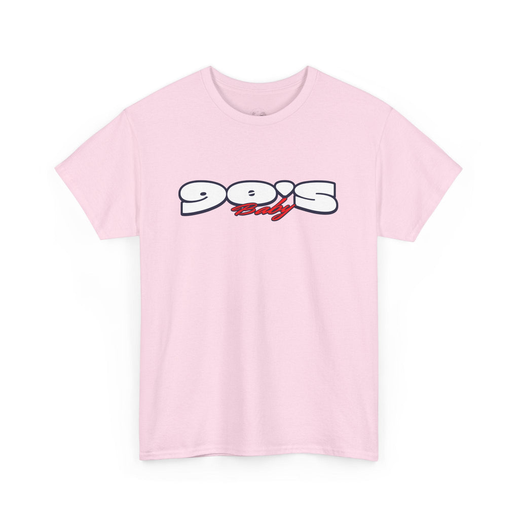 90s baby Nostalgia Unisex Heavy Cotton Tee, Retro Style T-Shirt, Casual Wear, Vintage Aesthetic, Gift for 90s Kids, Comfortable Everyday Tee