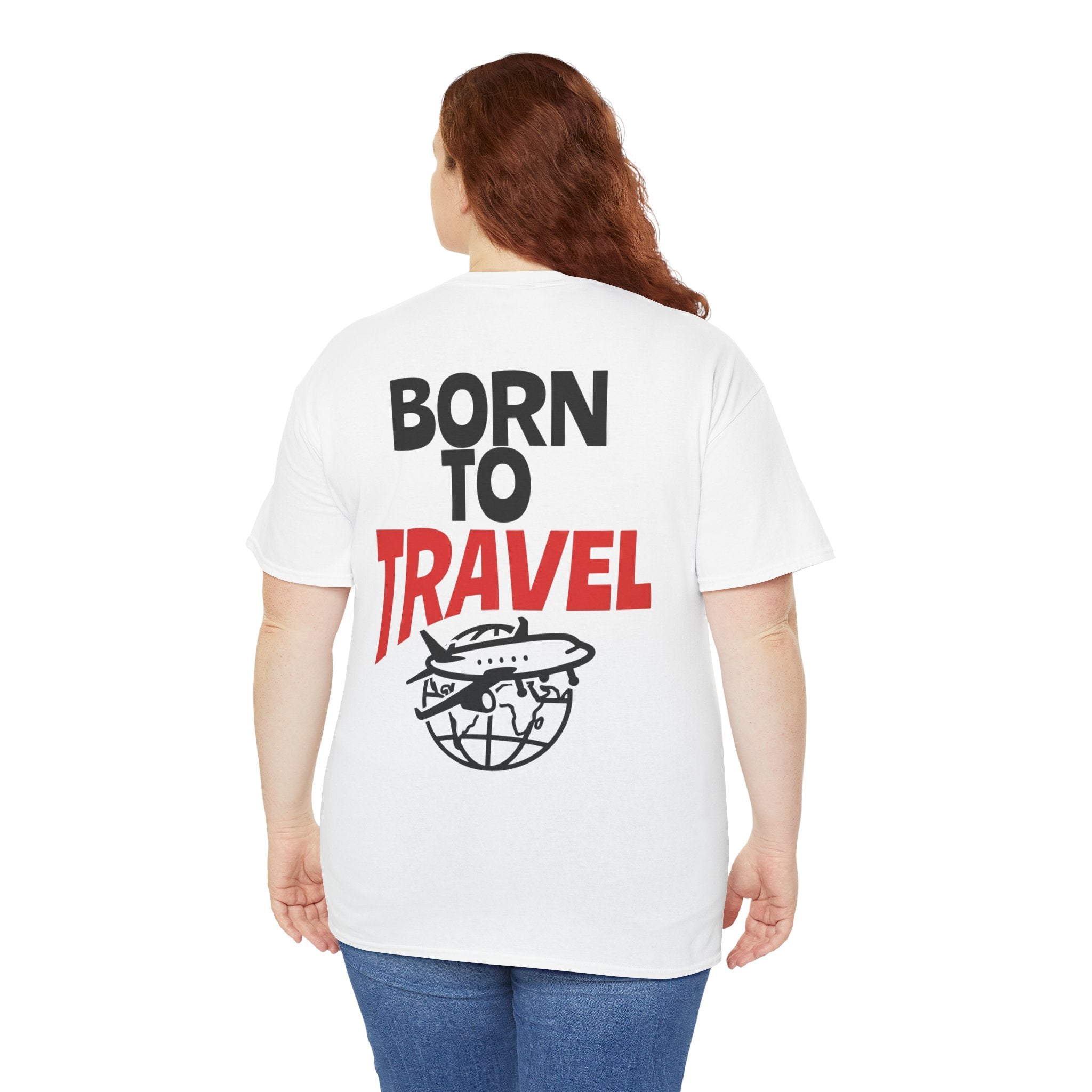 Born to Travel T-Shirt — Retro Plane Globe Tee for Travelers & Adventure Lovers