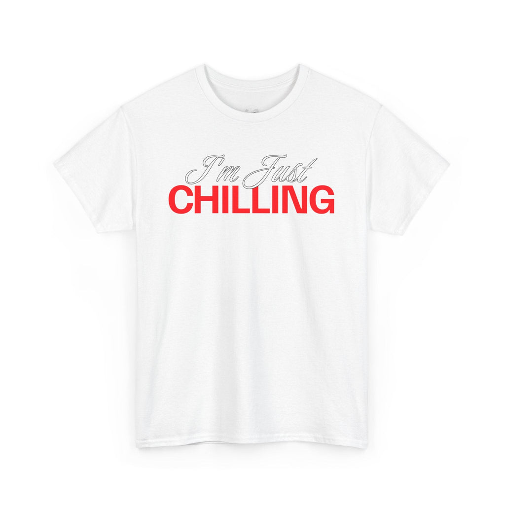 I'm Just Chilling Unisex Cotton Tee, Relaxed Fit Shirt, Casual Everyday Wear, Gift for Friends, Lazy Day Apparel, Summer Top