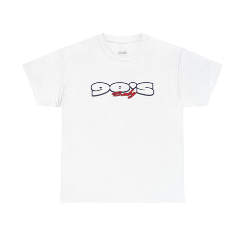 90s baby Nostalgia Unisex Heavy Cotton Tee, Retro Style T-Shirt, Casual Wear, Vintage Aesthetic, Gift for 90s Kids, Comfortable Everyday Tee