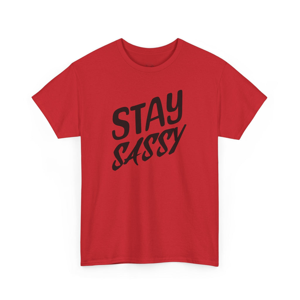 Stay Sassy Unisex Heavy Cotton Tee, Funny T-Shirt, Casual Wear, Gifts for Friends, Sassy Quote Tee, Statement T-Shirt