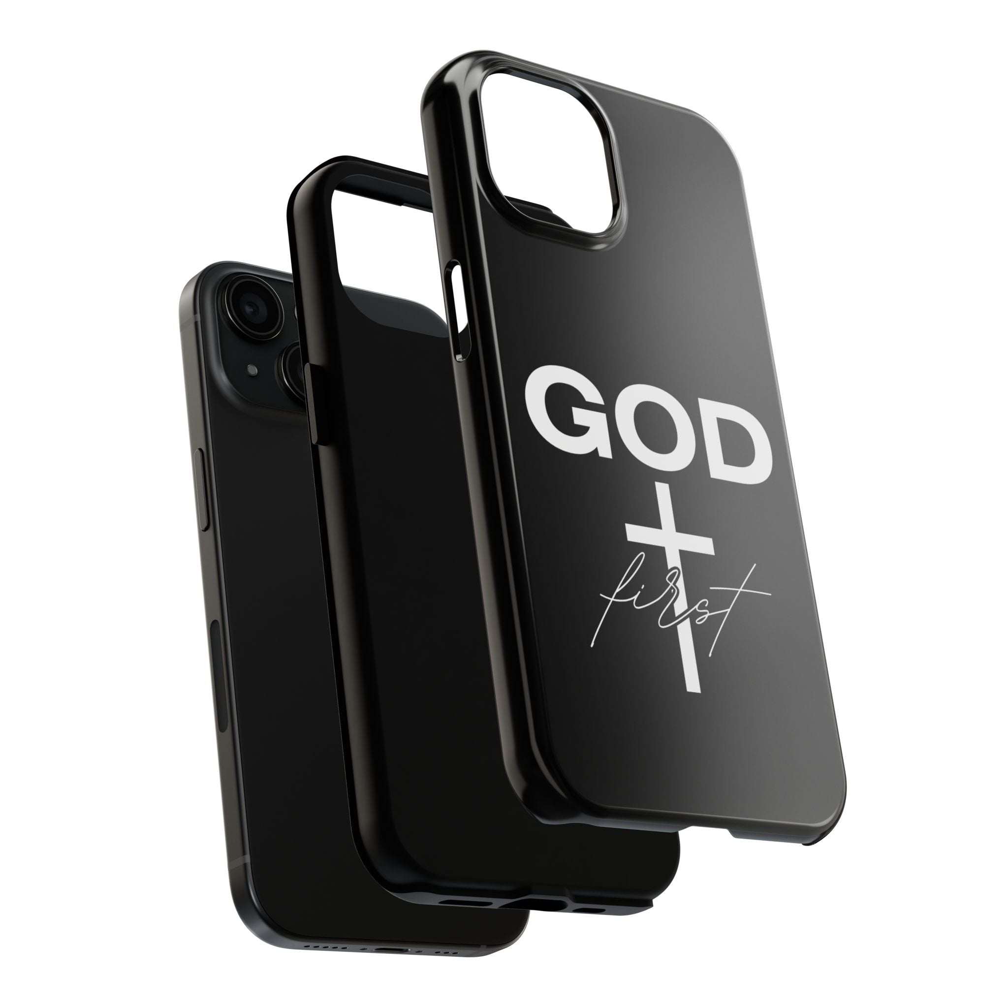 God First iPhone compatible phone case | Christian cross phone case faith accessory