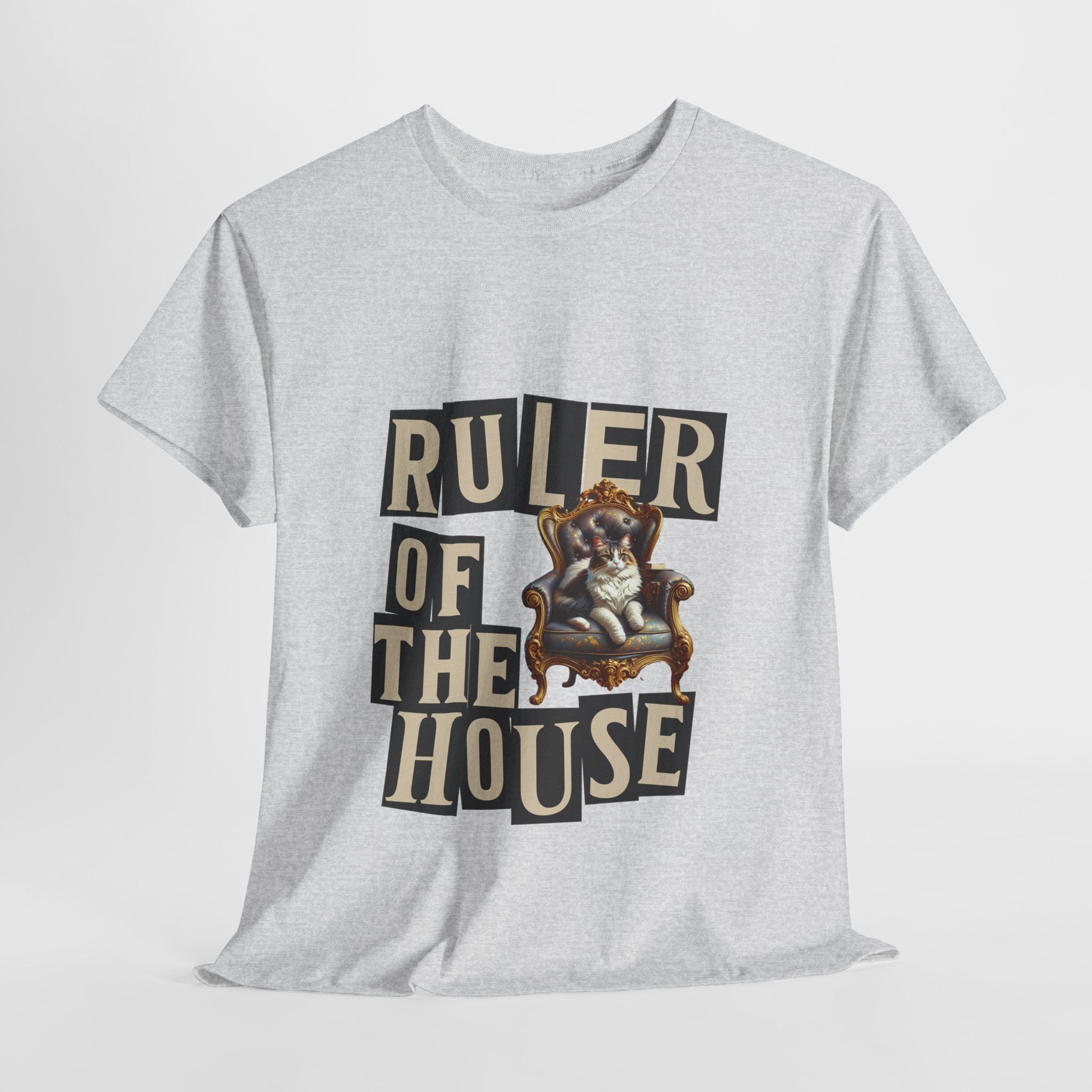 Ruler of the House Tee, Funny Pet Shirt, Gift for Cat Lovers, Unisex Cotton Tee, Casual Wear for Pet Owners