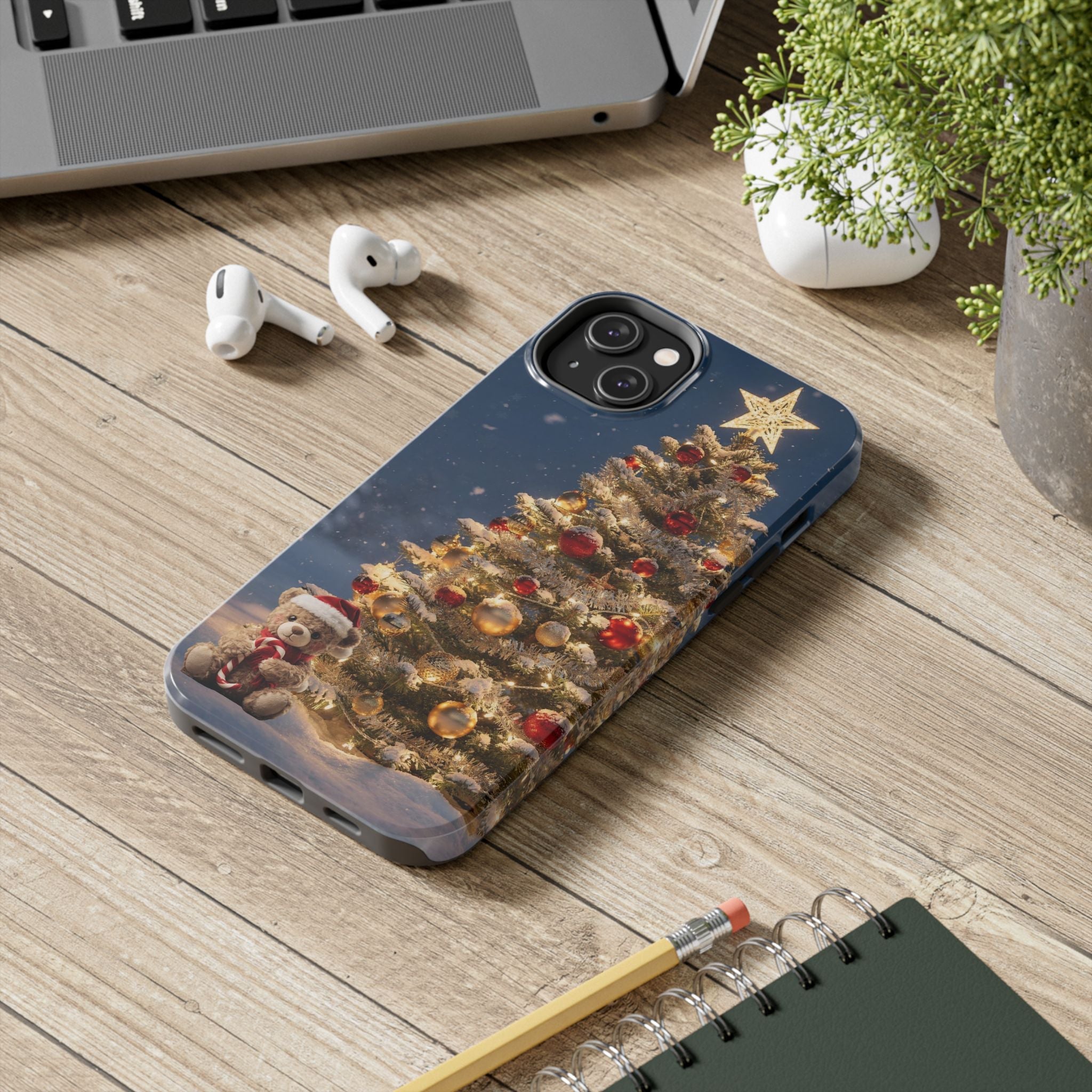 Christmas Holiday iPhone  Phone Case | Holiday Snowy Ornament Design
