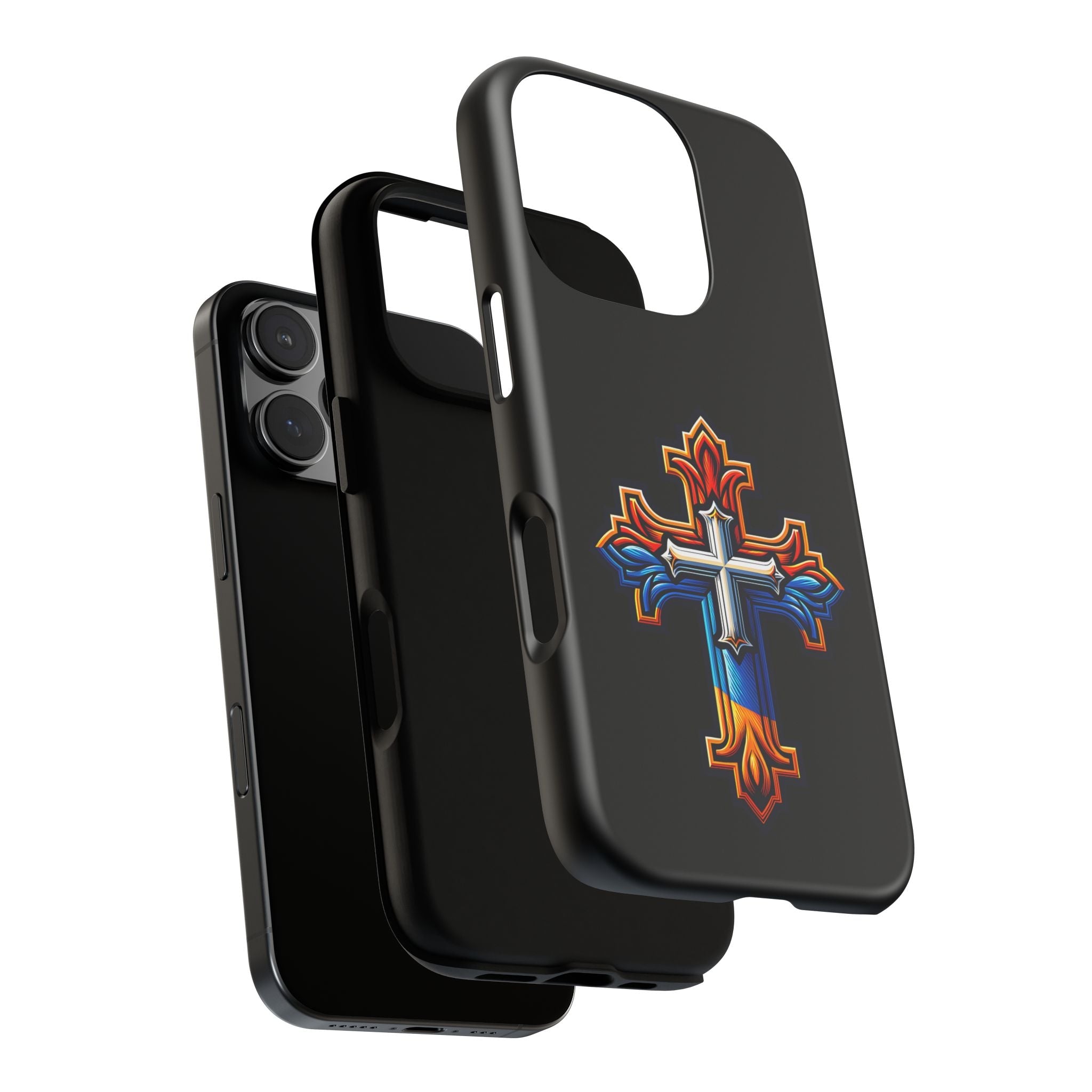 Armenian Cross phone case black, tough guard phone case