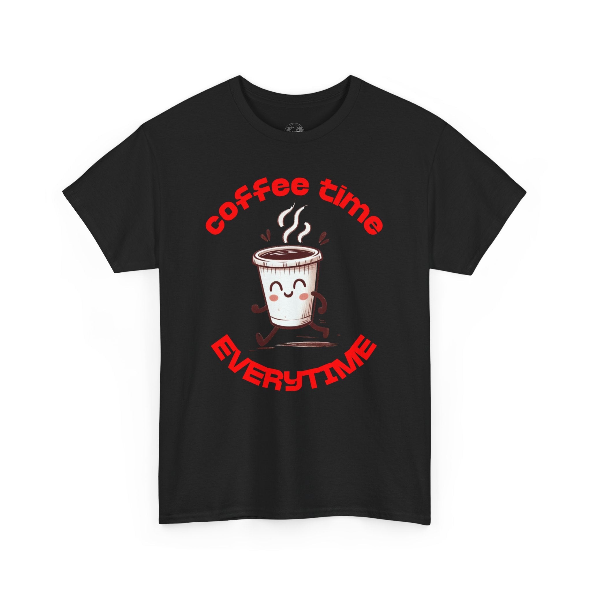 Coffee time anytime T-shirt, Unisex Cotton Shirt, Cute Coffee Lover Gift, Casual Outfit, Daily Reminder T-Shirt