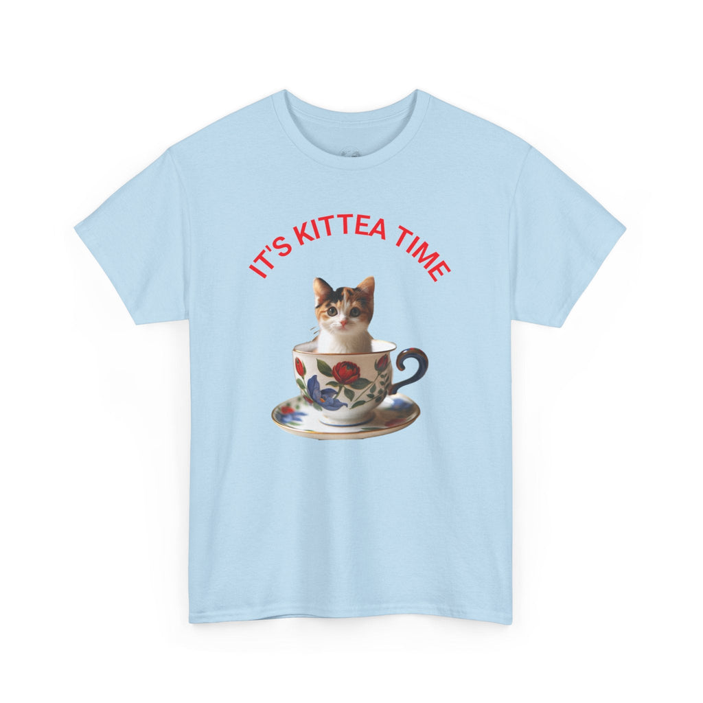 Funny Cat Lover Tee, It's Kittea Time Shirt, Unisex Cotton T-Shirt, Gift for Pet Owners, Animal Lover Apparel, Casual Wear