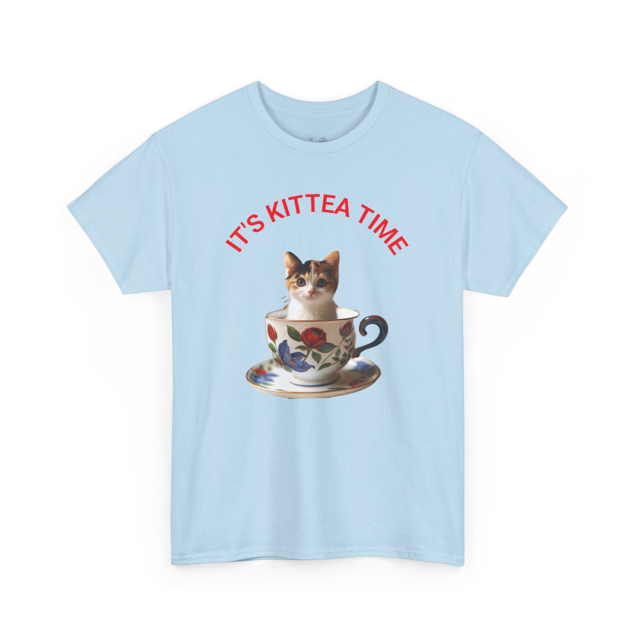 Funny Cat Lover Tee, It's Kittea Time Shirt, Unisex Cotton T-Shirt, Gift for Pet Owners, Animal Lover Apparel, Casual Wear